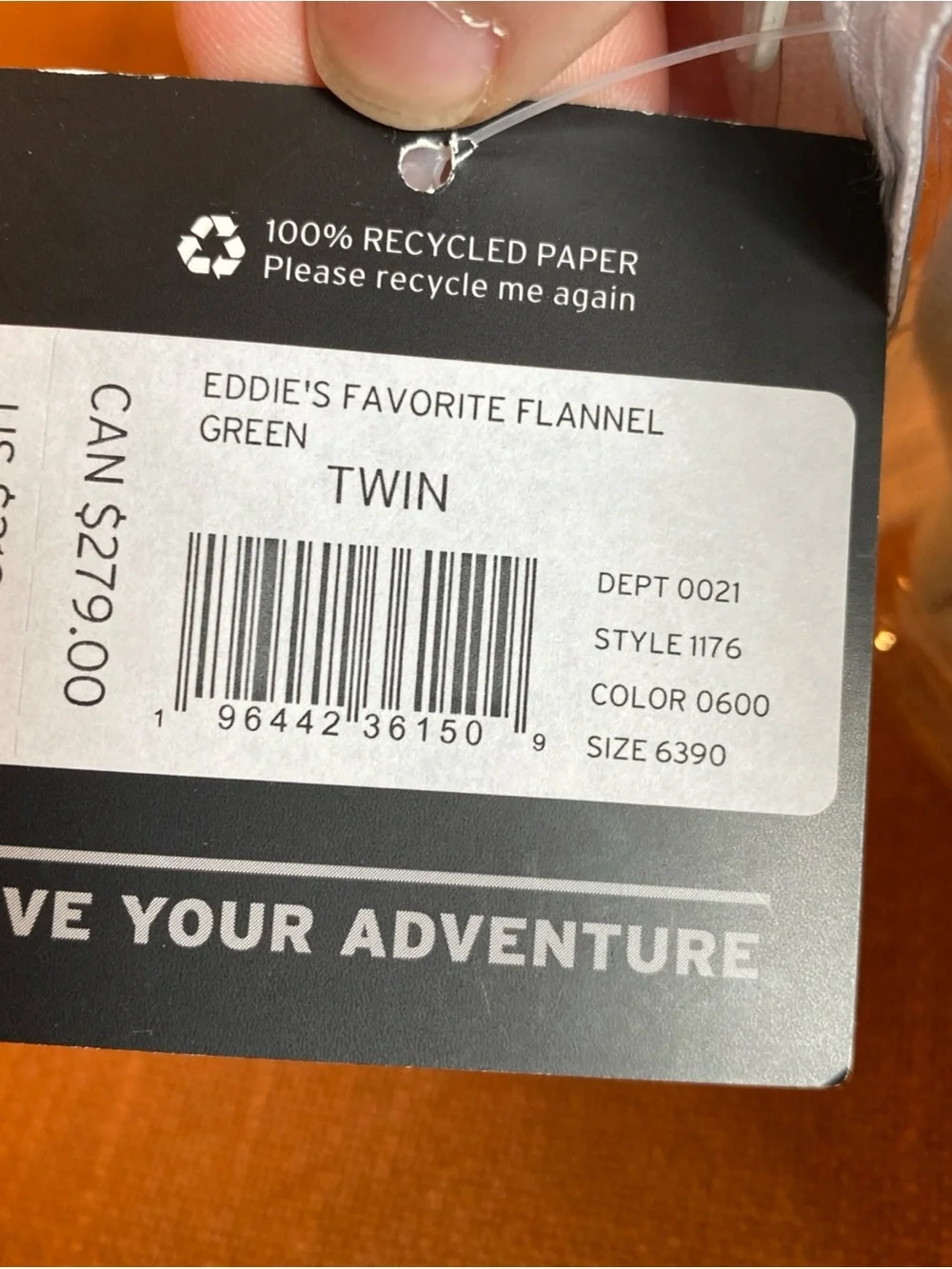 Eddie Bauer Eddie’s Favorite Flannel Duvet Cover Green NWT Size Twin